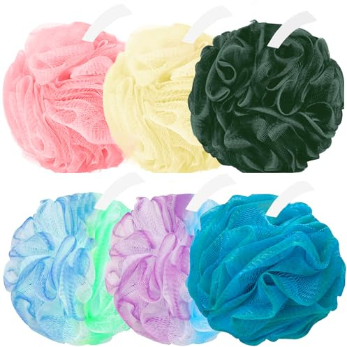 Amazerbst loofah,6 Pack Shower loofah loofah Sponge,Bath Sponge Body Scrubber for Women and Men