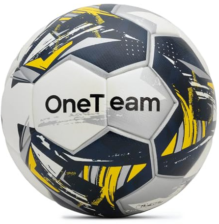 OneTeam Pallone da calcio HB Futsal Dimensione 62 cm in Colore Blu Materiale Durevole e Forma Stabile Rimbalzo Controllato Palla da Futsal Ideale per il Gioco Professionale Eccellente Aerodinamica
