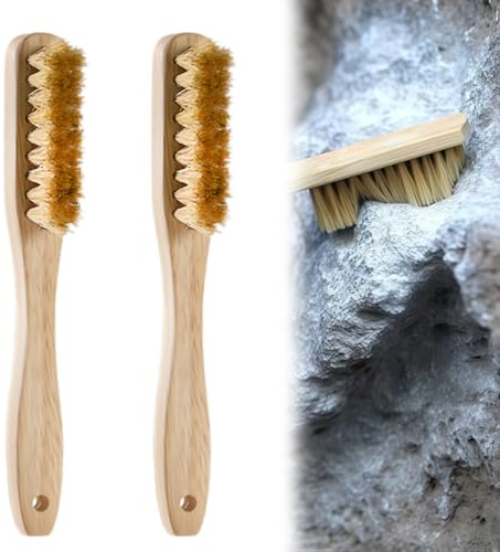 Climbing Brush 2 st klätterborstar för Chalk Magnesium, Boulderborste med handtag för Chalkbag, rengöringstillbehör