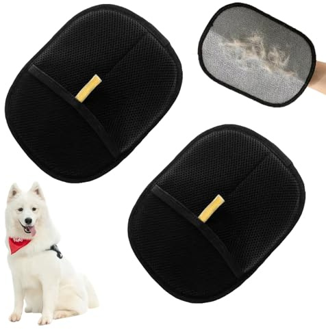 YIHAOH 2 Piezas Quita Guante Pelo Gato Antiestáticos, Manopla Quita Pelos Mascota Portátiles, Guantes Pelo Mascota Multifuncionales, Resistentes a la Suciedad, para el Aseo de Mascotas