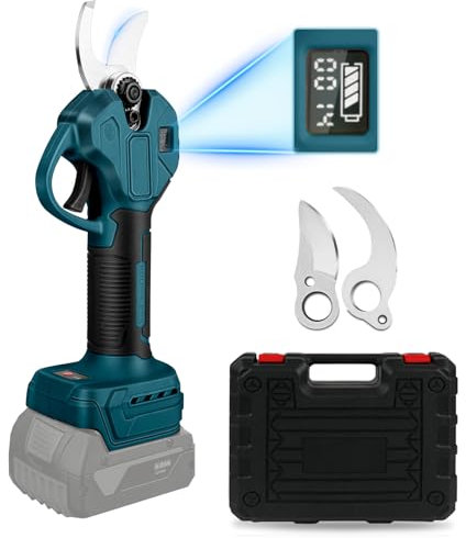Sécateur électrique sans fil 45 mm compatible avec batterie Bosch GBA 18 V Moteur sans balais Scie d'élagage électrique Ciseaux LCD pour tailler les arbres fruitiers