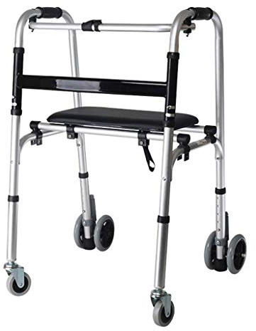 QHLMLL Plegable, práctico, bariátrico, Resistente, Plegable con 4 Ruedas para Personas Mayores, Ligero para Caminar, Ayuda móvil para discapacitados, Adultos, propósito rodante Extra Ancho
