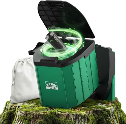 Keystone Peak Toilettes Portables Camping – WC Pliant pour Adultes | Toilette de Voyage Compacte et Robuste pour Camping, Randonnée, Voiture & Urgences – Confort Partout