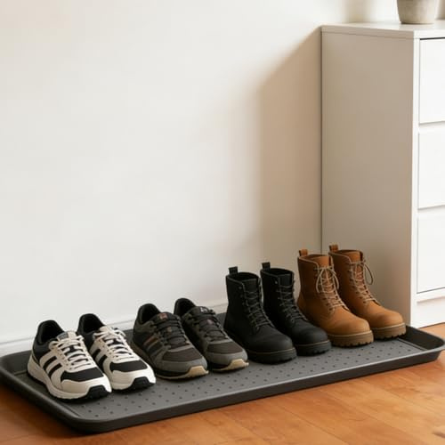 Silicone Boot Tray, Non-Slip Shoe Storage Mat Doorway Entry Pad for Planter Pet Feeding Indoor Outdoor Use