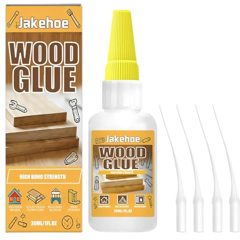 Pegamento Para Madera Extra Fuerte 30 ml, Pegamento Madera Extrafuerte | Resistente al Agua, Transparente Secado Rápido Cola Madera, Reparación de Muebles, Modelismo, Manualidades y Bricolaje