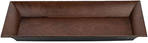 alles-meine.de GmbH Schale Motivwahl Holz Effekt - Dekoschale länglich - dunkel - großer Unterteller/Plätzchenteller - 36 cm - Kerzentablett Dekotablett/Dekoschale - Tabl..