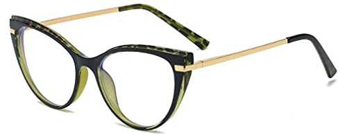 LJCZKA Blue Light Blocking Glasses Cat Eye for Women, Anti Blue Light Glasses Computer Eyeglasses Clear for Anti Fatigue and Eyestrain