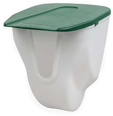 Comedero de Pared para Gallinas y Otras Aves de Corral - Comedero Gallinas Sistema Anti Desperdicio con Entrada en Forma de V - Se Ancla en la Pared para Evitar Roedores - Capacidad 2,5 kg