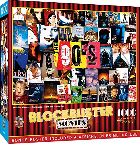Blockbuster Movies - The 90s 1000pc Jigsaw Puzzle + bonus poster