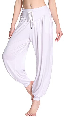 Terecey Pantalon Sarouel Femme Sport Taille Haute Bouffant Pants pour Pilate Hippie Yoga Fitness Danse