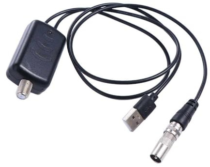 Leadigol inomhus TV-antennförstärkare, HDTV-antennförstärkare enkel installation antennförstärkare 25 DB HD-kanal bekvämlighetskabel TV-signalförstärkare förstärkning med USB-strömkabel