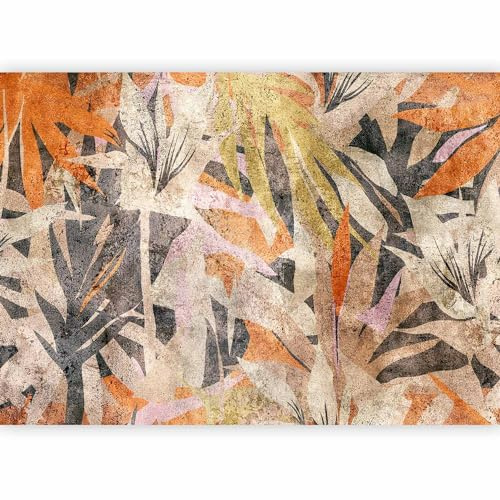 murando Carta da parati Natura 500x350 cm Fotomurali in TNT Murale alla moda Decorazione da Muro XXL Poster Gigante Design Carta per Pareti Soggiorno Botanica Foglie Pianta Fiori b-C-0887-a-a