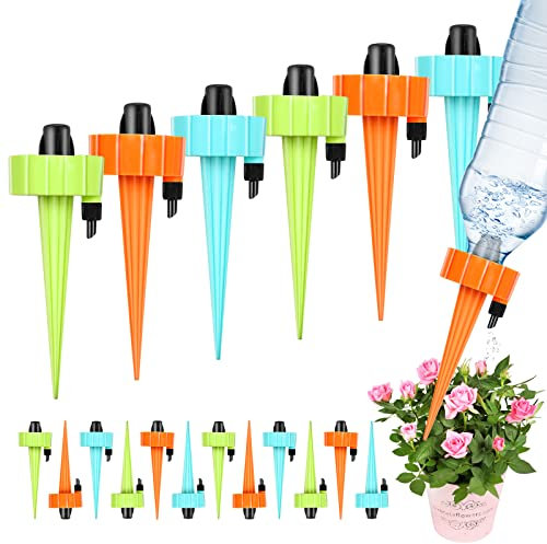 18 Stück Automatisches Bewässerungsset, Einstellbar Bewässerungssystem Garten für Blumen und Topfpflanzen, Instellbar Einfaches Zum Gießen, Wasserspender für Pflanzen mit Steuerventilschalter