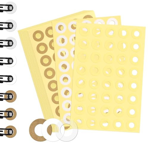 3000 Stück Lochverstärker Selbstklebend, Lochschutz für Ordnerpapier Selbstklebend 6mm Durchmesser Locherverstärkungskreise Etiketten für Schule Zuhause und Büro Nicht Bedruckbar (3 Farben)