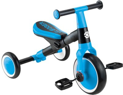 Globber - Dreirad Learning 2-in-1 – Dreirad 1. Alter, skalierbar und Laufrad für Kleinkinder von 1 bis 3 Jahren, Himmelblau