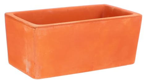 CAXUSD Rectangular Terracotta Flower Pot Small Succulent Planter Clay Plant Container for Indoor Plants Windowsill Decoration
