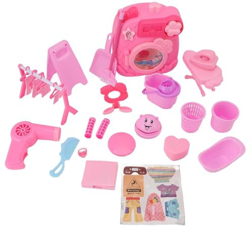 Rendez-Vous Rose, Machine à Laver des Jouets Rose pour Les Enfants âgés de 3,4,5, L'intérêt des Enfants pour Les Travaux Ménagers