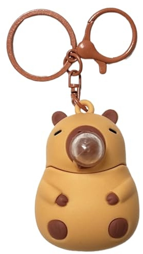 Capybara nyckelring, tryck för att göra bubblor, silikon Capybara, biltillbehör, figur, hängande figur, söt nyckelring för kvinnor, män, tonåringar, Capyb-figur