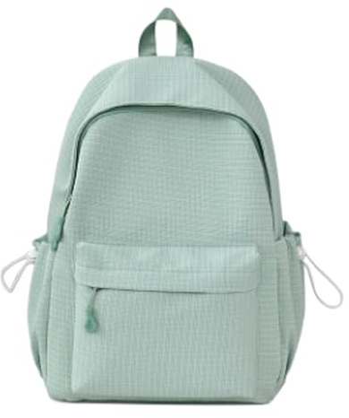 Ryggsäckar Enfärgad, Enkel Och Mångsidig Lätt Ryggsäck For Tonårsflickor, Pojkar, Laptop, Dagsryggsäck, Högskoleväska, Skolväska, Resa, Arbete, Pendling ryggsäck(Groen)