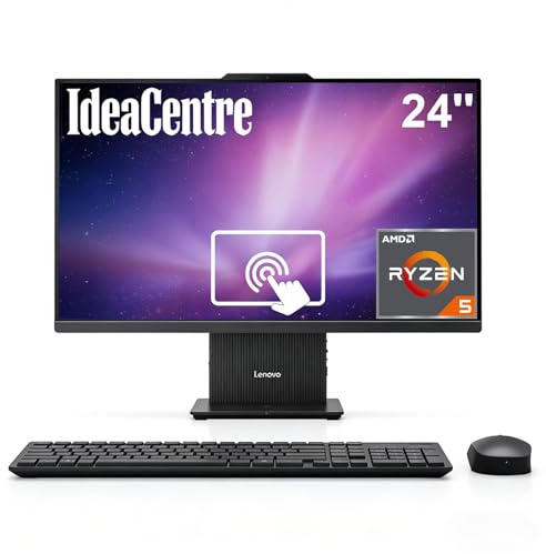 Lenovo 24 ThinkCentre All-in-One Desktop Computer • 6-core AMD Ryzen 5 Processor • 16GB DDR5 • 512GB SSD • Wi-Fi 6 • HDMI in&Out • Wired KB&Mouse • Windows 11 Pro