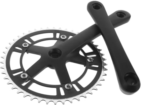 GLEAVI Pédalier de Vélo de Montagne en Alliage Robuste 46t 170mm, Ensemble Manivelle Double avec Compatibilité pour Vélos Urbains et Mono-Vitesse