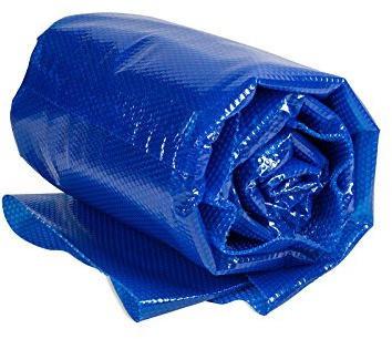 Poolomio Solarfolie, Premium-Poolabdeckung, Solarplane 400 mµ als Poolheizung, Poolfolie für ovalen Pool 7,3 x 3,7 Meter