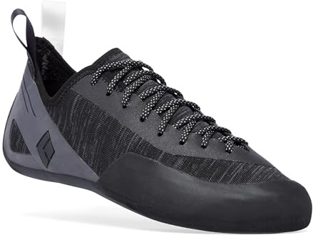 BLACK DIAMOND Men’s Momentum Lace Rock Climbing Shoes | Engineered Knit Upper | 4.3mm Rubber Outsole | Black-Anthracite | Size 10.5
