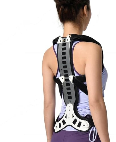 Orthèse de correction de la cyphose, correcteur de posture du dos réglable pour hommes et femmes, pour le soulagement de la cyphose et le traitement de la colonne vertébrale du bossu(Size:code M)