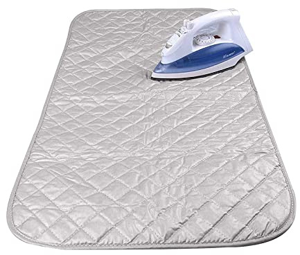 Senvitate Ironing Mat for Table Top, Magnetic Ironing Mat Blanket Laundry Pad, Portable Ironing Board Cover, Foldable Heat Resistant Ironing Pad Cover for Washer Dryer 33X19 Inch