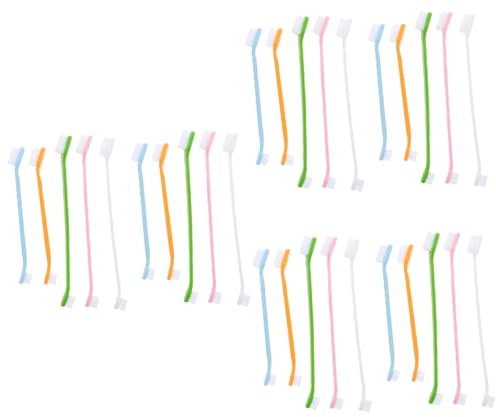 BESPORTBLE 30stücke Teiliges Hundezahnbürste Dual- Zahnbürsten Für Haustiere Sanfte Reinigung Für Mundpflege Geeignet Für Kleine Und Große Hunde Sanften Farben Erhältlich