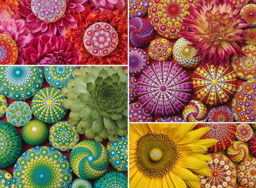 Ravensburger Color Your World Series - Mandala Blooms 500 Teile Puzzle für Erwachsene - 80688 - Handgefertigtes Werkzeug, Made in Germany, jedes Teil zusammen