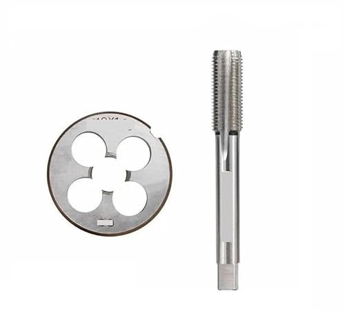 ZSjing 2-teiliger metrischer Gewindeschneider-Satz for die rechte Hand M13-M24, verwendet for Werkzeugmaschinen-Innen- und Außengewindeschneid- und Gewindereparaturwerkzeuge(2pcs M24x1.5)