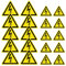 Jortmrd 20 Stück Achtung Strom Aufkleber Elektro Blitz Warnschild Elektrische Spannung Vorsicht Strom Schild Warnaufkleber Dreieck Schild Folie Selbstklebend Warnung vor Hochspannung (5cm/10cm)