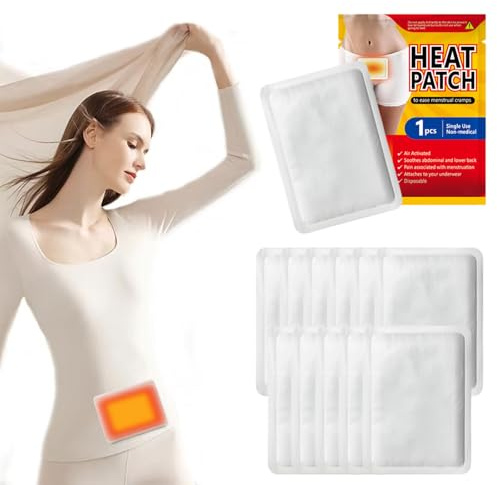 Patch Chauffant,Règles Douloureuses,12PCS Patch Douleurs Menstruelles,Patchs Soulagement Menstruel,Coussinets Chauffants pour Soulager