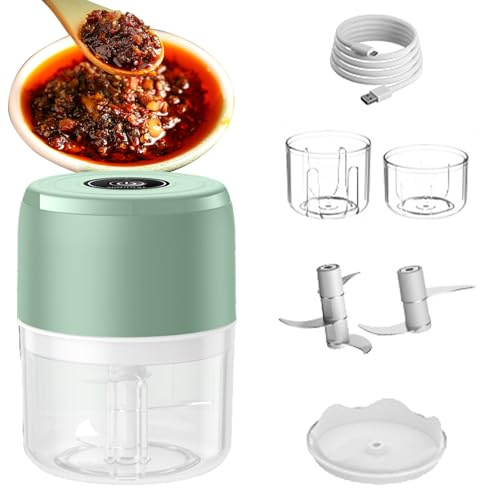 Dayysiuy Tritatutto Elettrico Mini - Piccoli Elettrodomestici da Cucina,Robot da Cucina Portatile | per Frutta Verdura e Preparazione Pasti Professionisti Indaffarati Appassionati di e