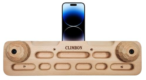 Hangboard d'escalade – Planche à Doigts en Bois pour Entraînement Rock | Support de Porte Hangboard | Barre de Traction pour Escalade | Planche d'exercice Intérieur Force et Prise