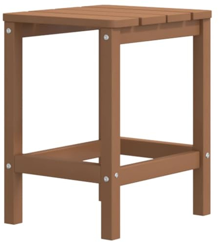 vidaXL Mesa de jardín Adirondack HDPE marrón 38x38x46 cm