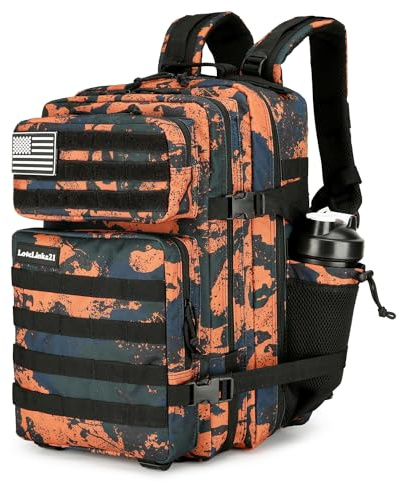 Lovelinks21 25L Tactical Backpack for Men and Women Military Backpack Small Assault Pack Molle Backpack Bug Out Bag Travel Rucksack Daypack (Mars Camo)
