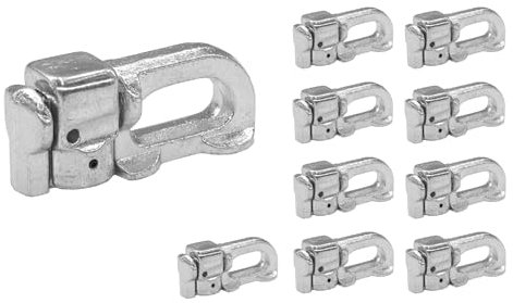 Lasiprofi Doppel Airline Fitting Endbeschlag | Set 10 | Stahl verzinkt | Doppelfitting für Airlineschiene | Double Stud Fitting für Zurrschiene