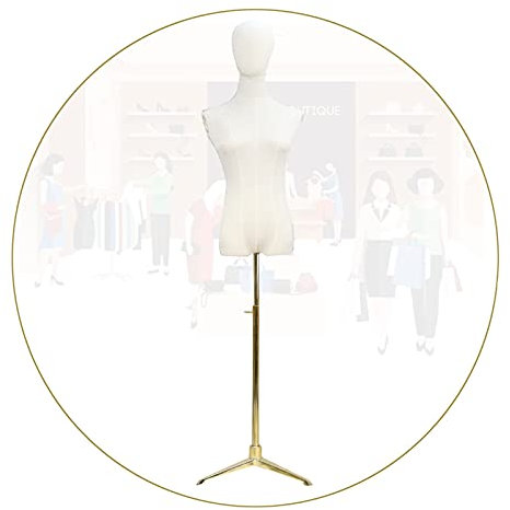 Maniquí De Torso De Maniquí De Sastre Femenino, Maniquí De Torso De Maniquí Femenino, Forma De Vestido De Mujer De Medio Cuerpo Sin Cabeza, Estante De Exhibición Ajustable De 53-77 De Altura Para R