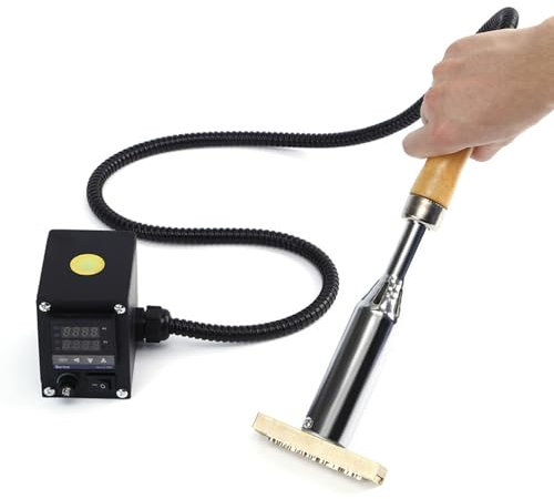 XDTKJDZ Marcador De Madera Eléctrico, Herramienta De Estampado De Madera De Mano, con Pantalla Digital, Temperatura Ajustable (32-752 ℉), para Carpinteros, Artesanías De Cuero, Marcador De Alimentos