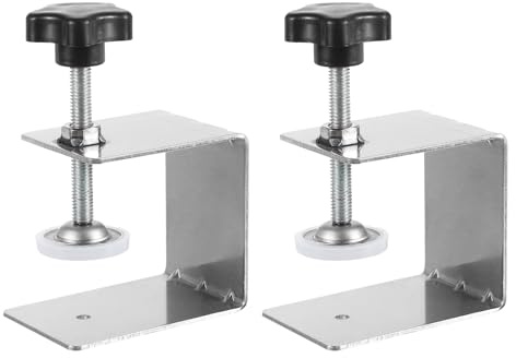 QUARKZMAN 2 Pcs Pinces D'Installation Pour Devant de Tiroir, 2mm Gabarit de Quincaillerie Pour Armoires En Acier Inoxydable Clip de Fixation de Tiroir Outils D'Installation, Argent