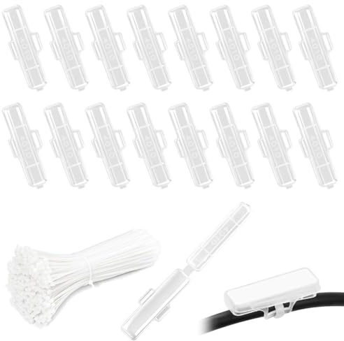 TILONKJ 40 pezzi Etichetta Cavi Elettrici, Segnacavi Elettrici in Materiale di Nylon, Etichette per cavi Fascette con Etichetta Fascette per Cavi Adatte all'etichettatura di vari cavi