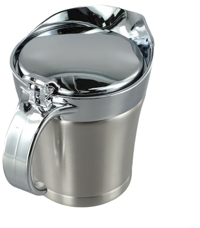 Glewi Salsiera a doppia parete in acciaio inox con coperchio incernierato – 450 ml/750 ml, mantiene il calore e design fresco al tatto (450 ml)