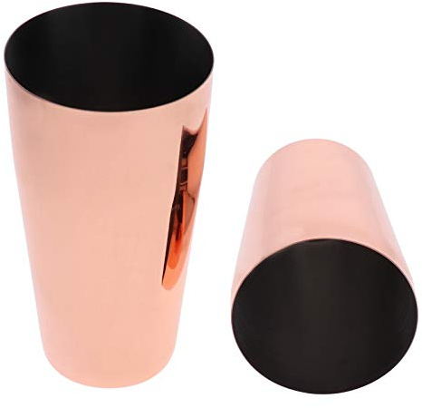 SUNGOOYUE Boston Shaker, 304 Rostfritt Stål Cocktailshaker 850 Ml 550 Ml Burkar för Bartending Bar Milk Tea Shop (Rose guld)