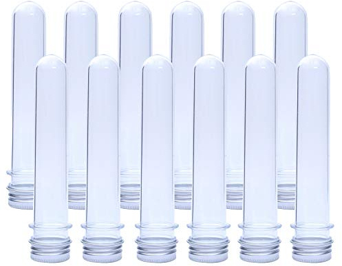 Junhope 12 Pcs, 40ML (25 x 140mm) Clear Plastic Test Tube with Screw Caps by JamHooDirect