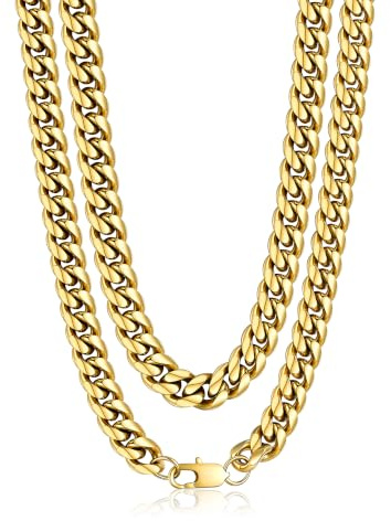 Neck Chains for Men Necklace 10mm 55CM Thick Chain Gold Necklace Chain