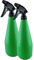 Clixde 2X Pflanzensprüher Sprühflasche für Garten Pflanzen Blumen Friseur, Kuststoff grün mit Messskala grün 1000 ml