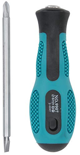 Destornillador de doble propósito H5X75mm, ABS + Punta de destornillador de acero al cromo vanadio 6150, Destornillador de cruz ranurada de doble propósito con mango antideslizante
