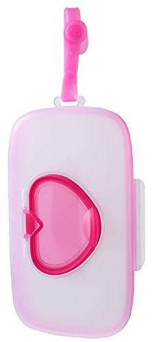 MILISTEN 1 x Feuchttücher-Box für Feuchttücher, Aufbewahrungsbox, Feuchttücher, Frischhaltebox, Serviettenspender, Werkzeug für Reisen und Outdoor (Pink)